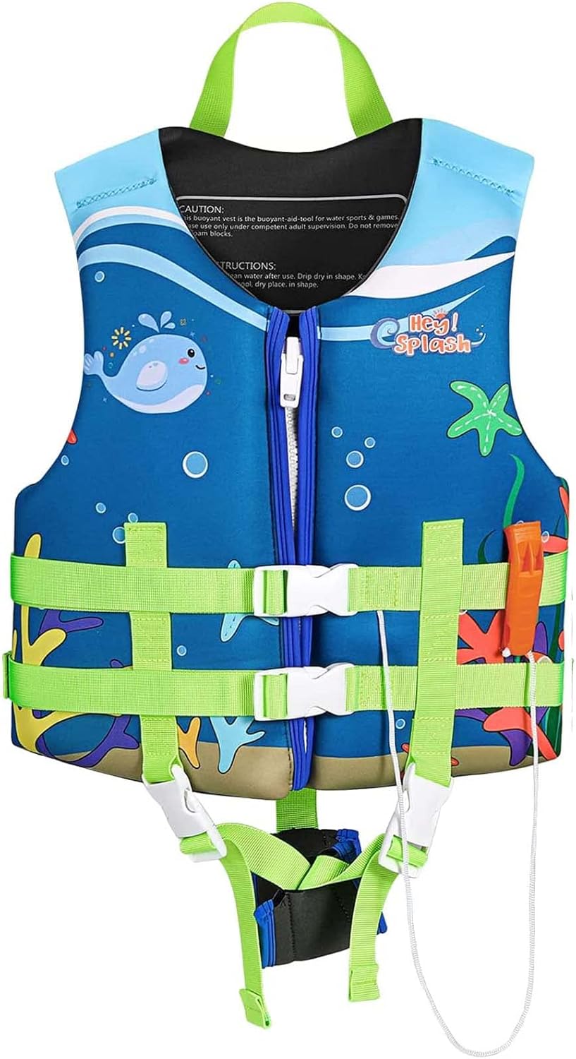 HeySplash Toddler Swim Vest for Kids, Safe Floaties Jacket