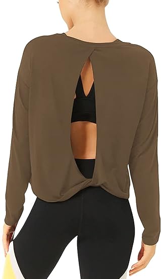 Bestisun Long Sleeve Workout Shirts for Yoga and Dance Activities
