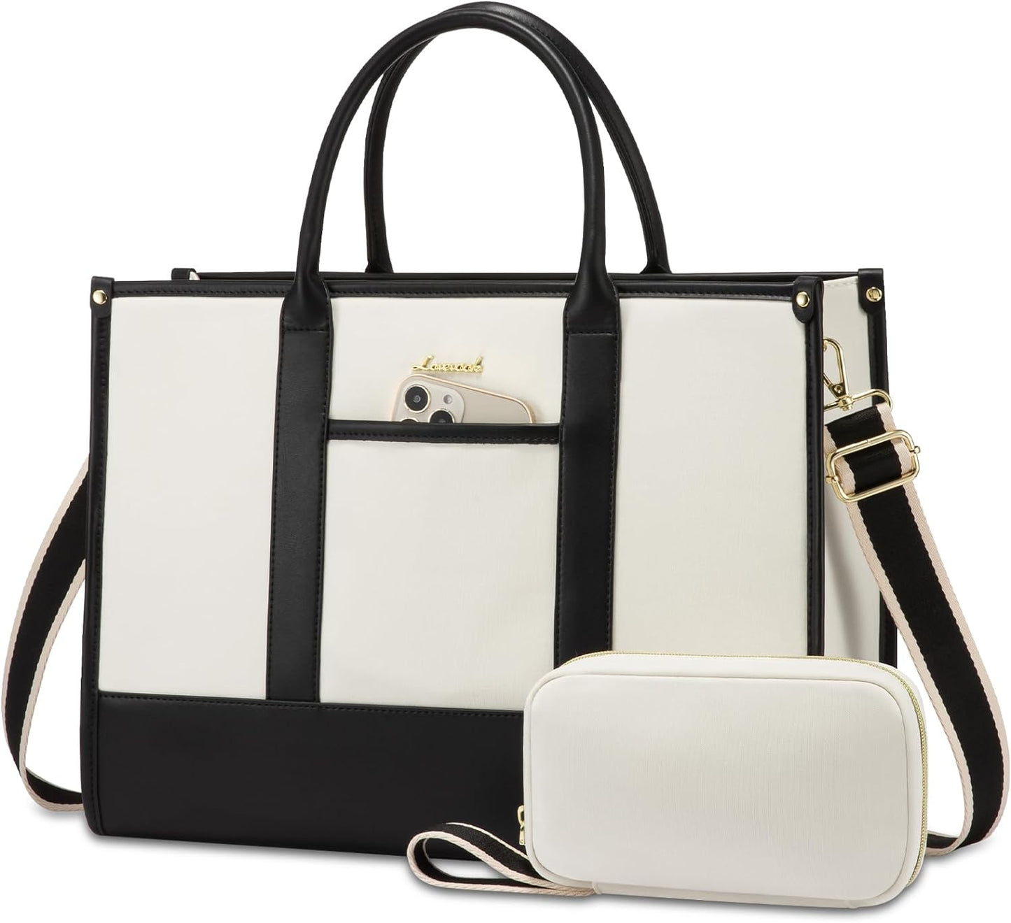LOVEVOOK Laptop Tote Bag for Women - Stylish Work Bag 17.3 in