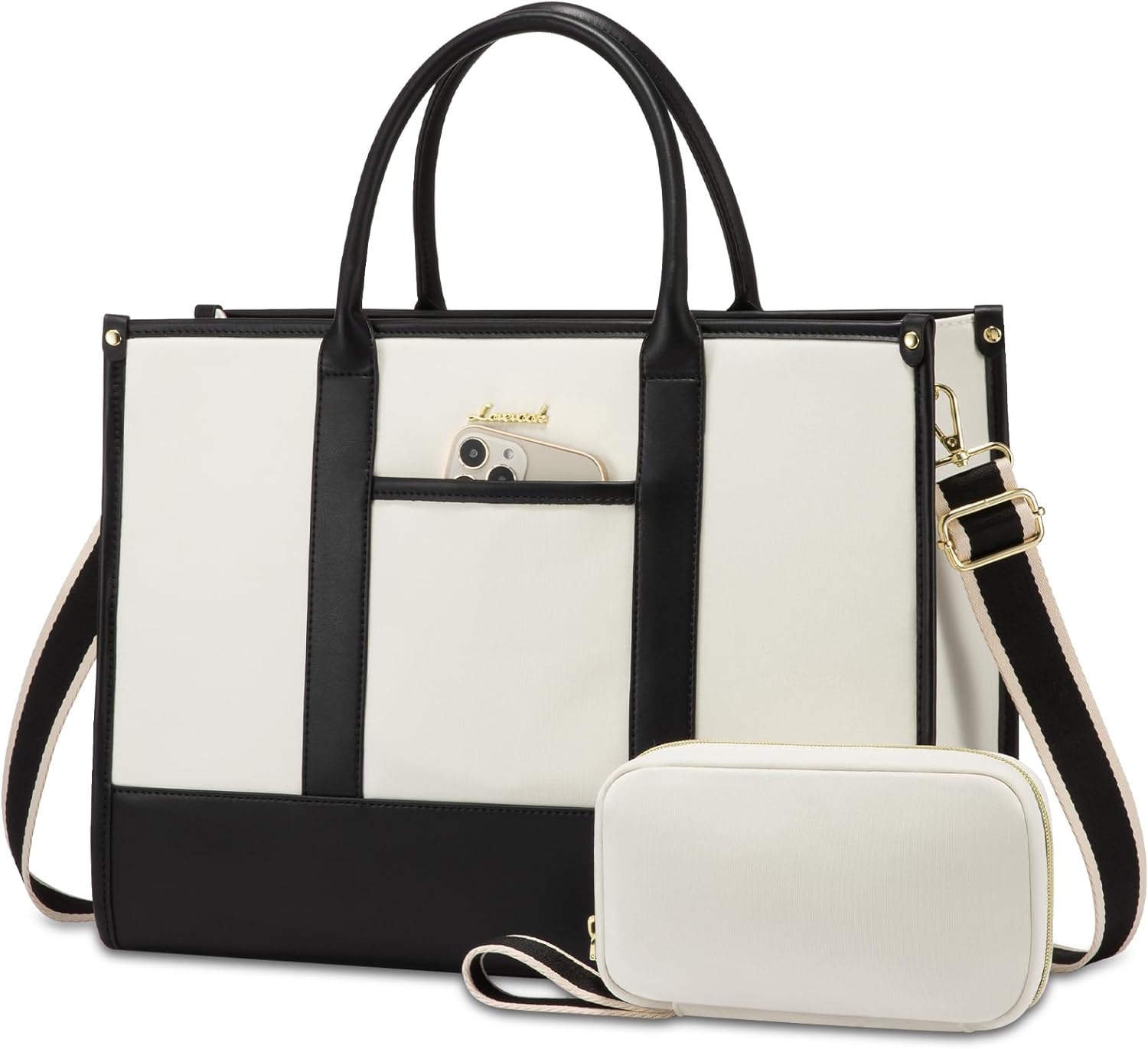 LOVEVOOK Laptop Tote Bag for Women - Stylish Work Bag 17.3 in