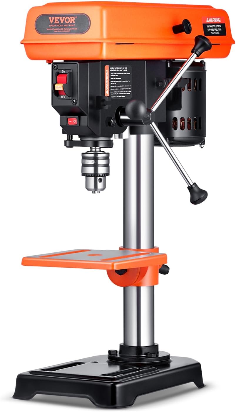 VEVOR 8 in Benchtop Drill Press with Adjustable Speed and Light
