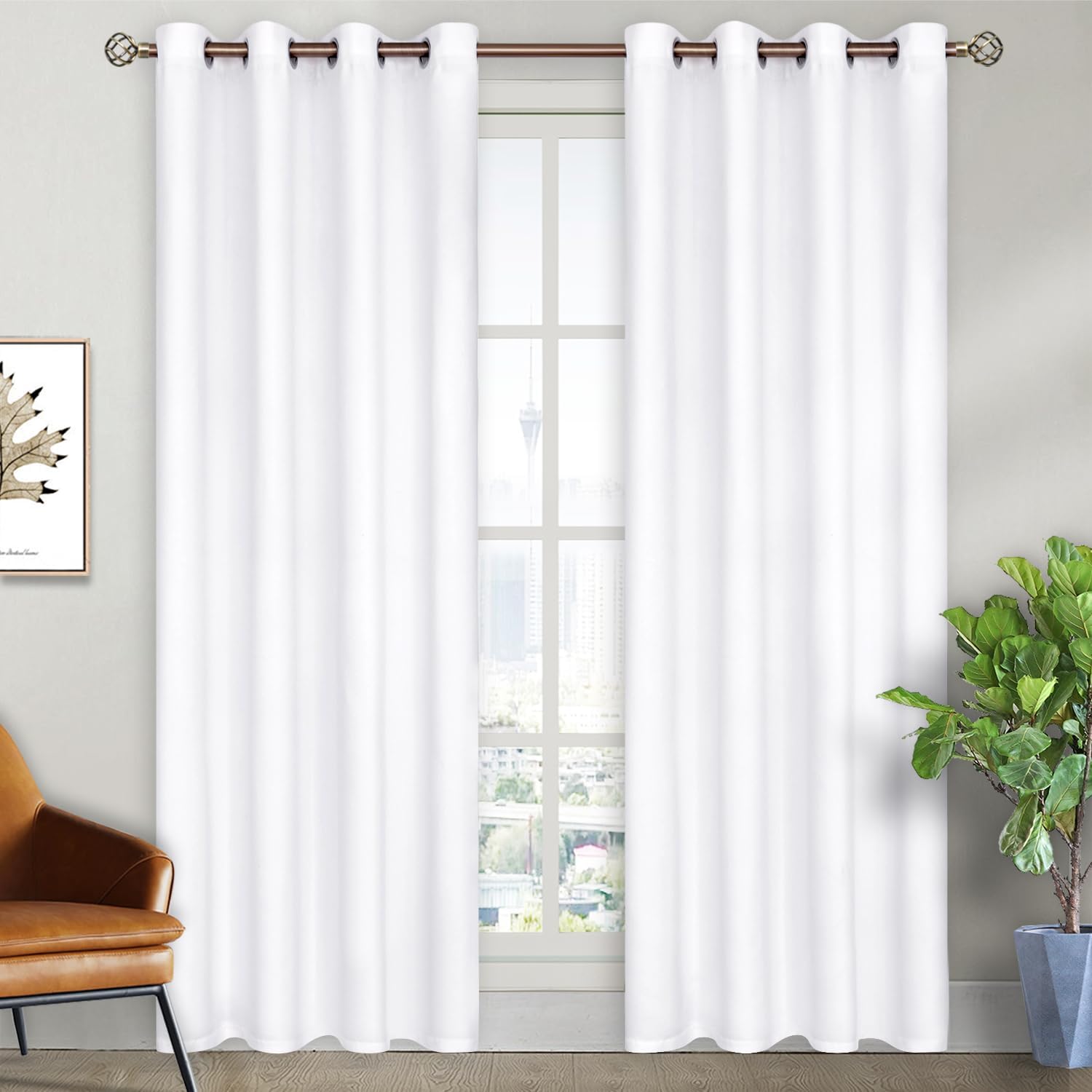 BGment Room Darkening Curtains for Bedroom - 84 Inch Panels