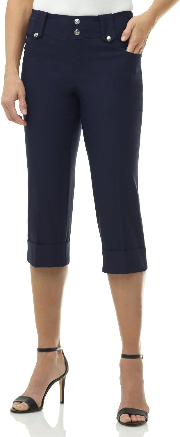 Rekucci Modern Classic Pull-On Capri Pants for Women - Stylish Fit