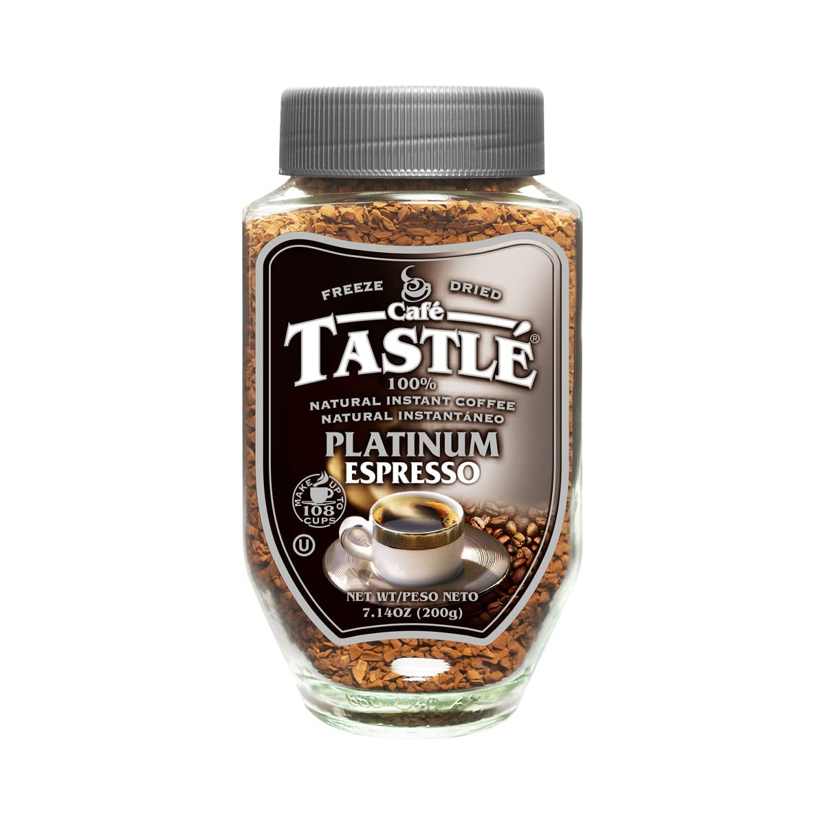 Cafe Tastle Platinum Instant Espresso - Rich Flavor!