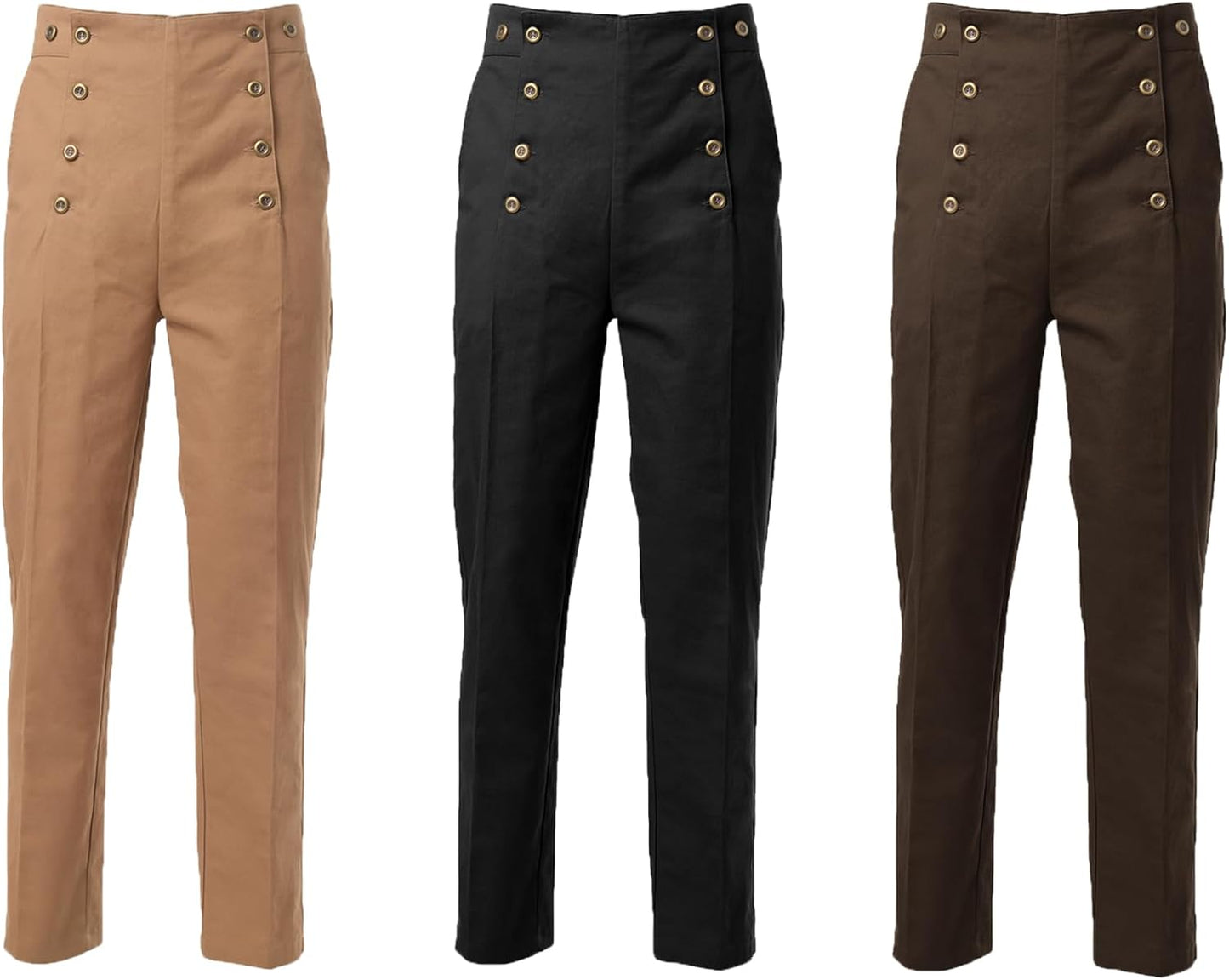 BPURB Mens Victorian Pants for Steampunk Cosplay and Fashion
