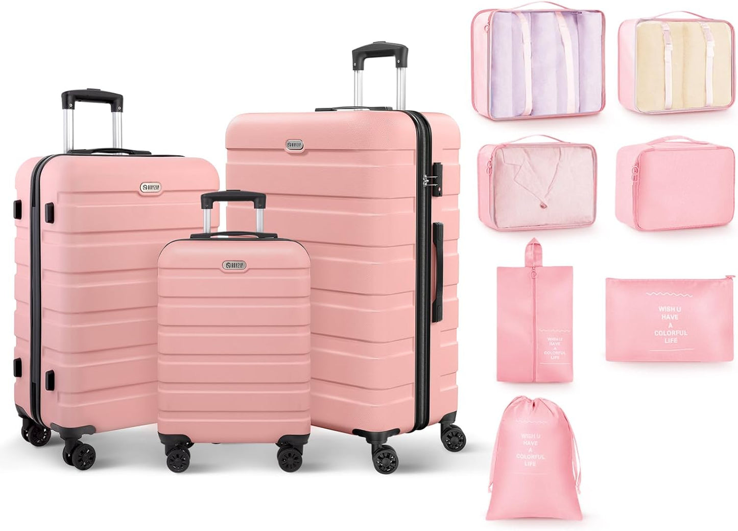 AnyZip Luggage Sets 10 Piece Hardshell Suitcase Set for Travel
