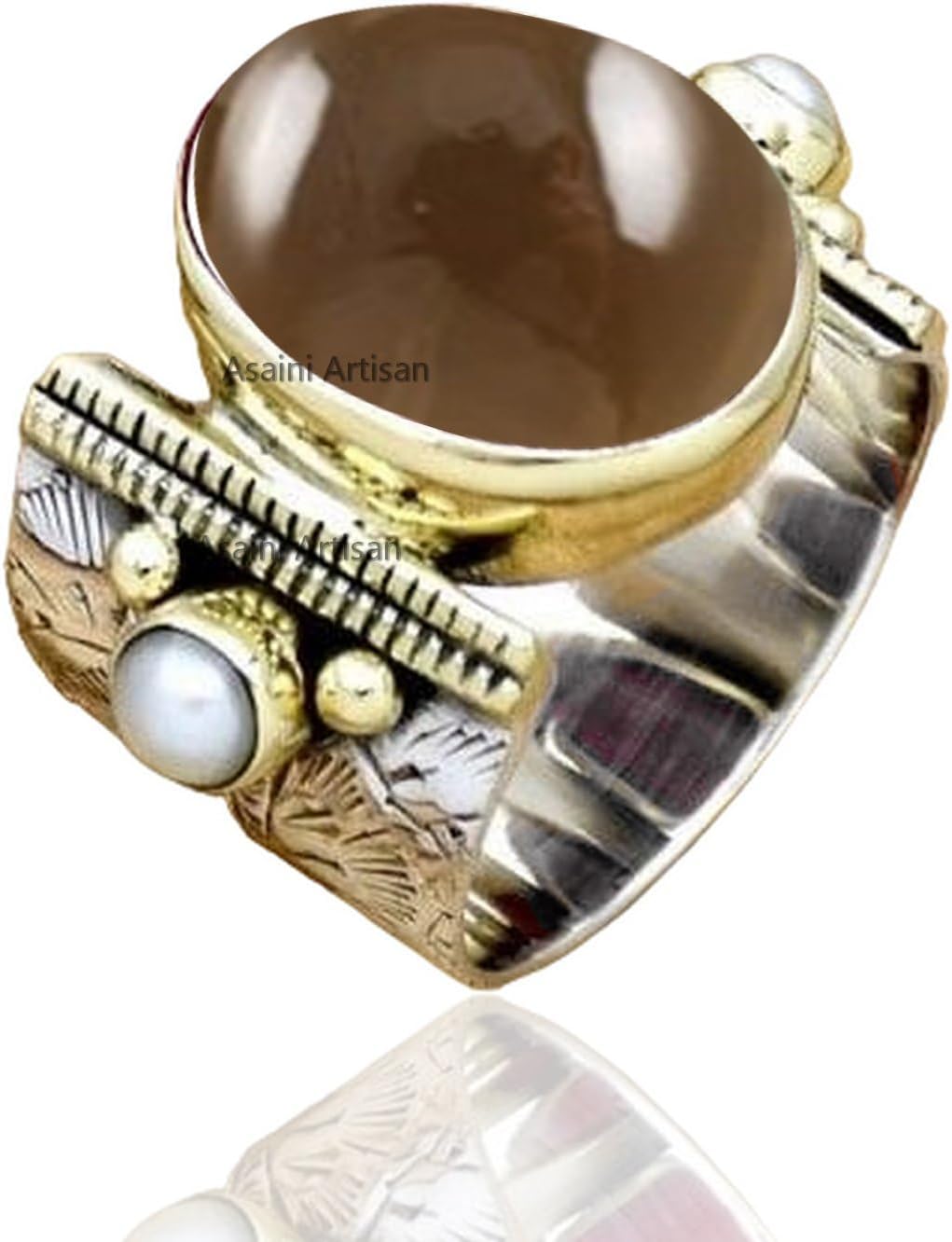 10x14MM Oval Gemstone Solid 925 Sterling Silver Ring for Women