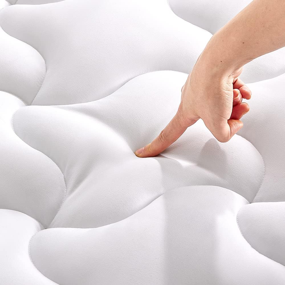 Cooling Quilted Mattress Topper for Full Size Bed Comfort