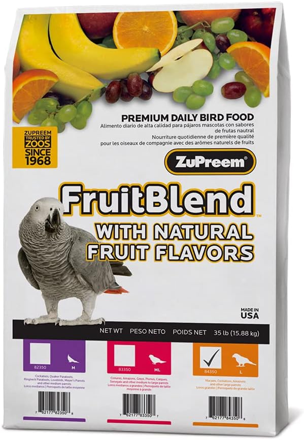 Zupreem Fruitblend Large Parrot Food for Healthy Birds