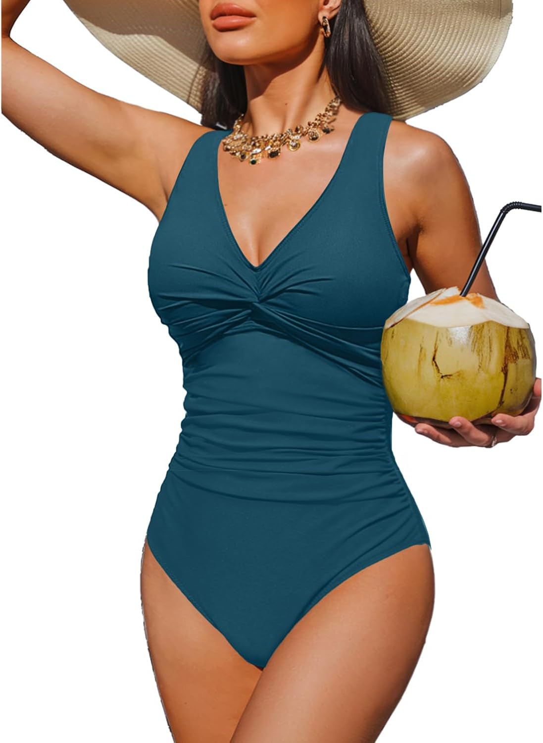 Holipick Women Tummy Control One Piece Swimsuit for All Sizes