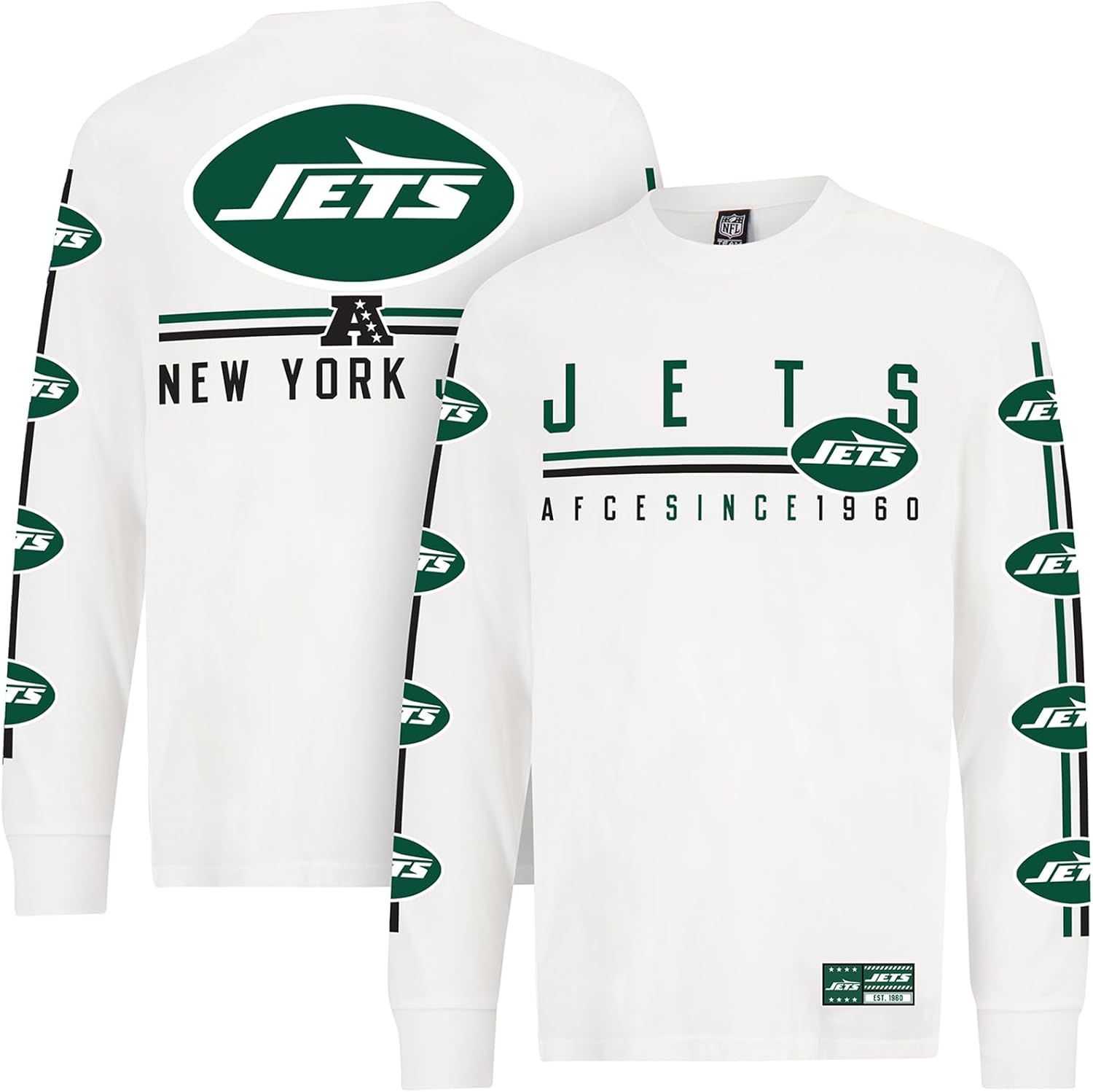 Ultra Game Men's NFL Official Long Sleeve T-Shirt for Fans