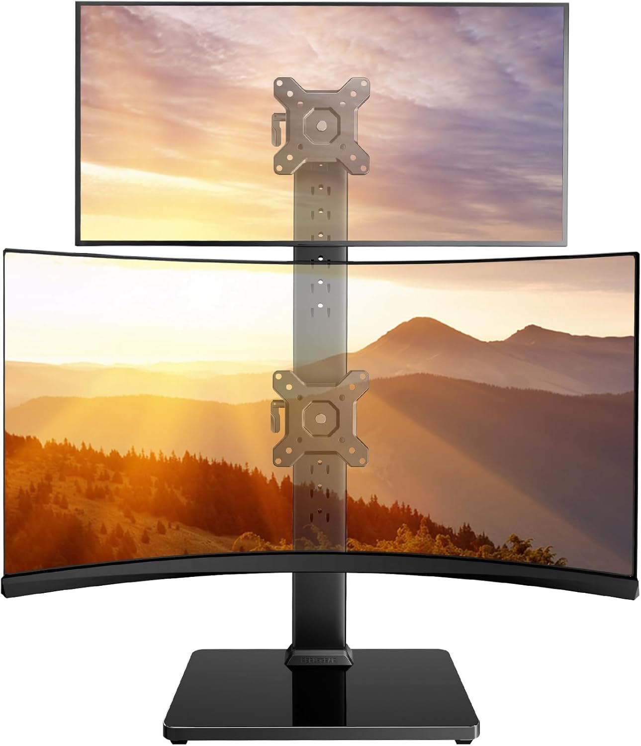 Perlegear Dual Monitor Stand for 13-40 inch Screens with Flexibility