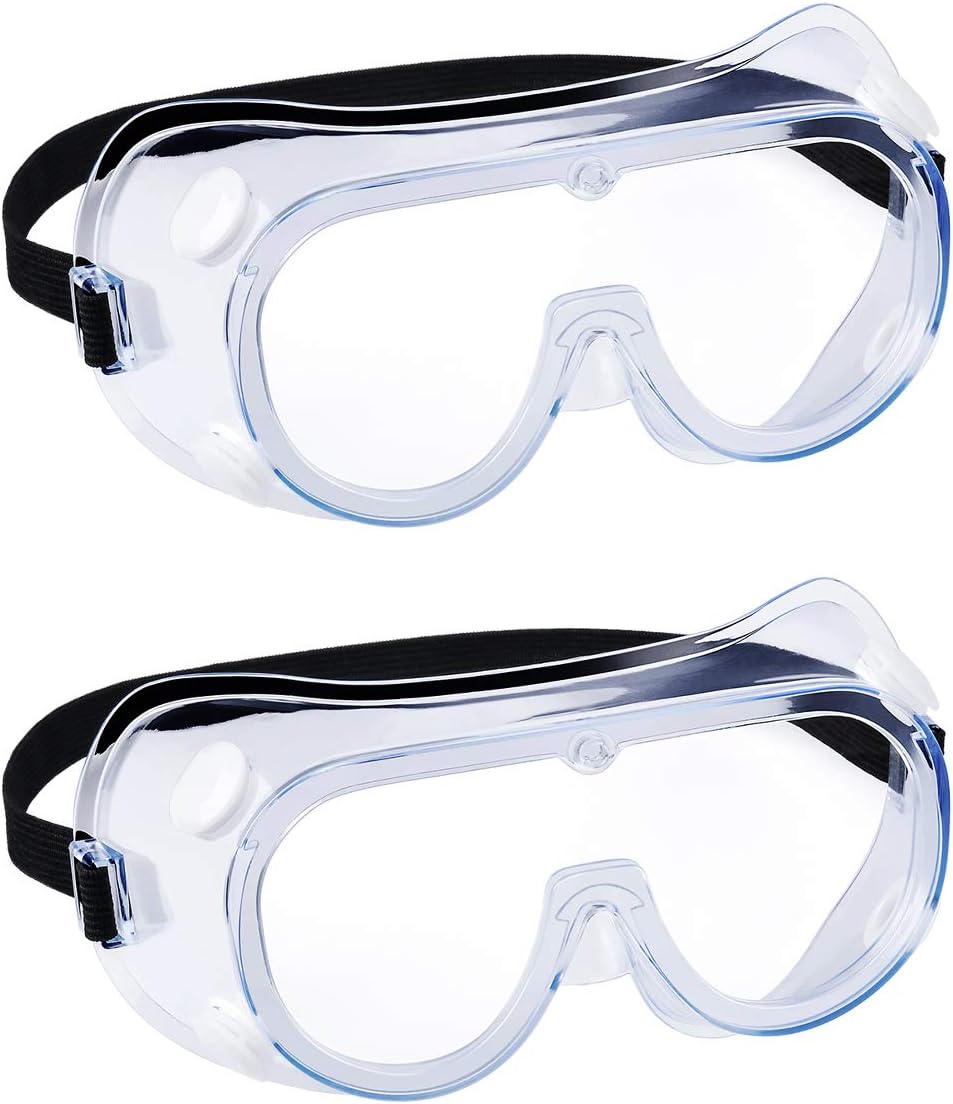 YunTuo 2-Pack Anti-Fog Safety Goggles ~ Clear Vision Guaranteed!