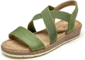 VJH confort Women's Flat Sandals - Comfortable Slip-on Slingback jeans