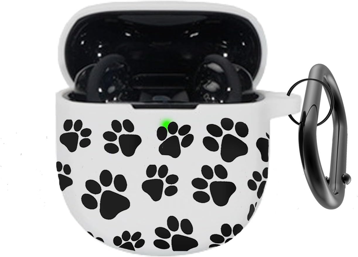 Protective Paw Print Case for Bose QC Earbuds II