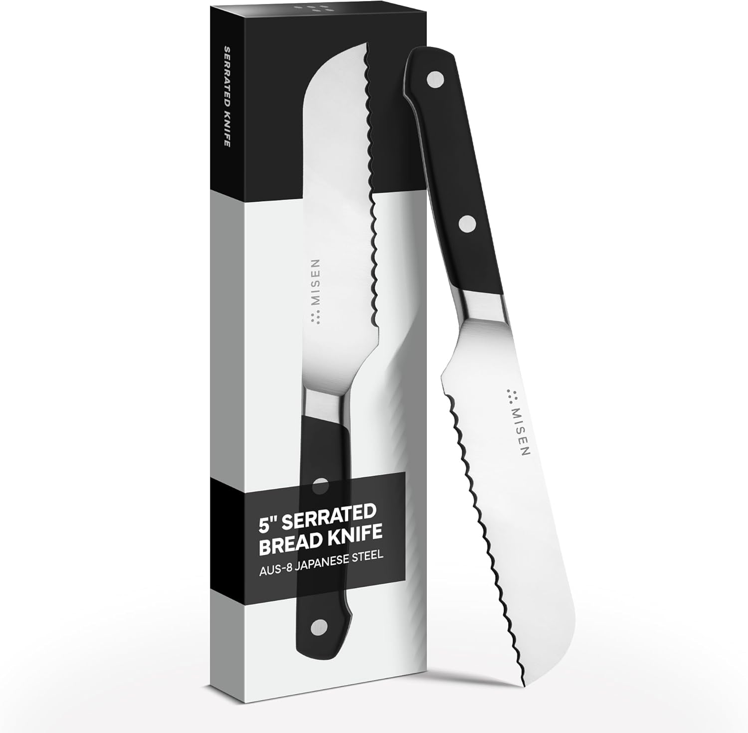 Misen Serrated Bread Knife for Effortless Slicing of Bread