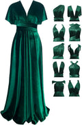 Velvet Infinity Dress for Women - Convertible Bandeau Wrap Maxi