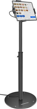 AboveTEK iPad Kiosk Floor Stand - Height Adjustable POS Tablet Stand