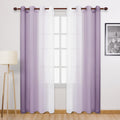 DWCN Faux Linen Ombre Sheer Curtains for Elegant Home Decor