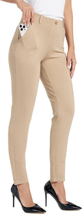 Women's Yoga Dress Pants Petite and Regular Inseam Slim Work Pants