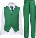 Boys Vest Set Formal Dress Suits Wedding Outfit - Full 4-Piece Set