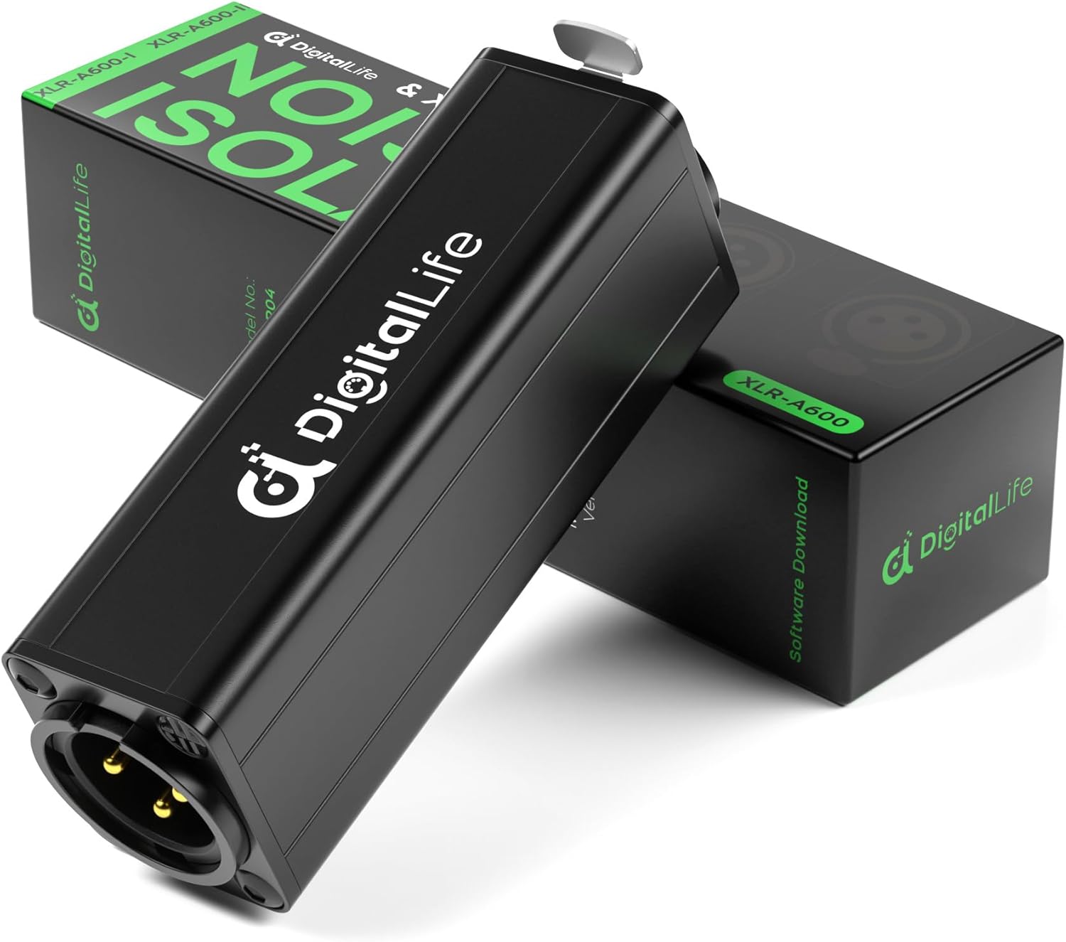 DigitalLife Single-Channel XLR Audio Ground Loop Noise Isolator