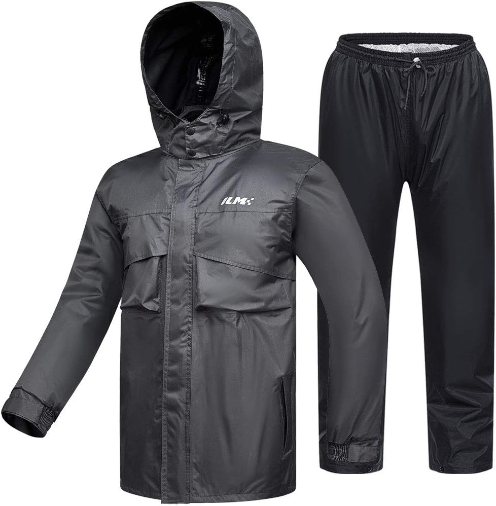 ILM Motorcycle Rain Suit for Men Waterproof Protective Gear
