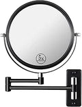 Wall Mounted Makeup Mirror 1X/5X Magnifying - 360 Swivel Extendable