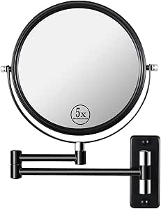 Wall Mounted Makeup Mirror with 1X/5X Magnification for Precision