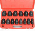 3/4 Inch Drive Deep Impact Socket Set, 14-Piece - Heavy Duty Reach