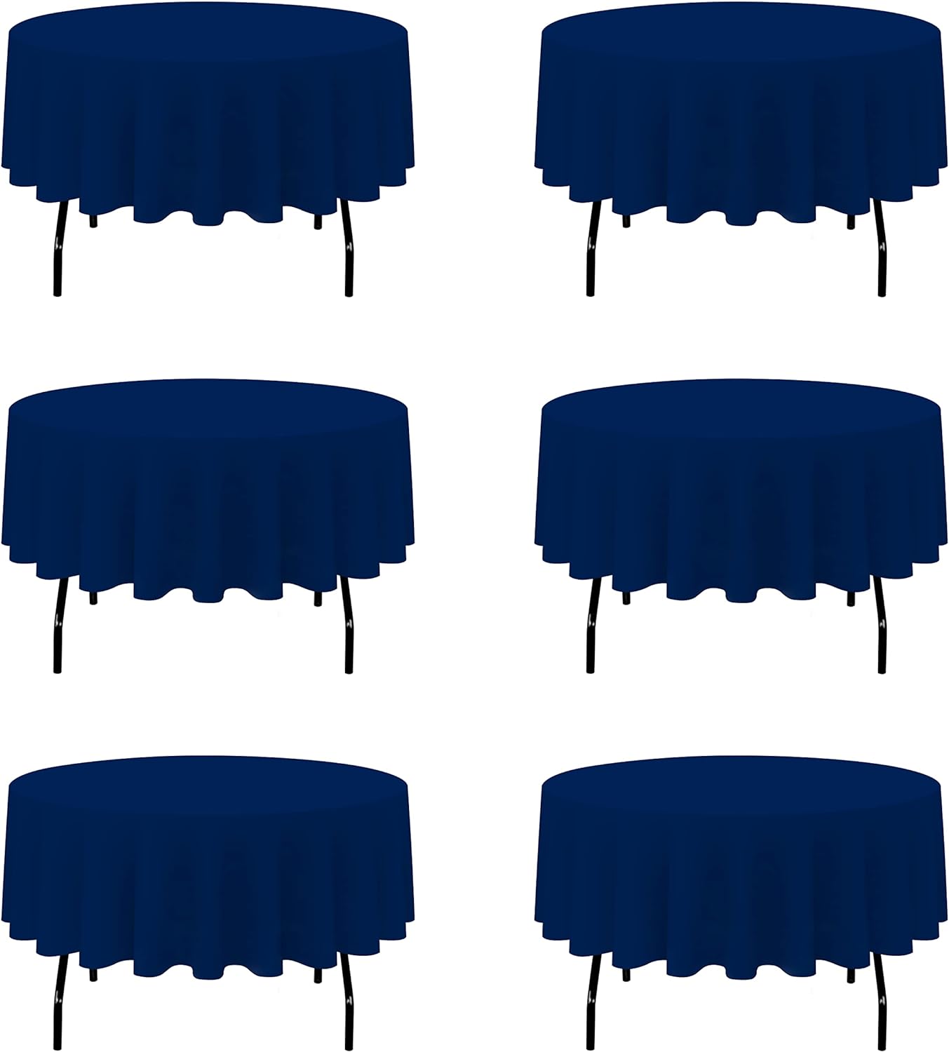 Navy Blue Round Tablecloths 90 Inch for Elegant Events and Parties