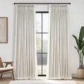 Topfinel Pinch Pleated Full Blackout Linen Curtains 84in - Room