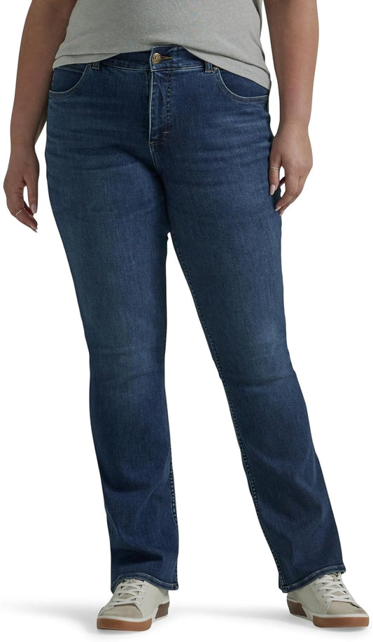 Lee Women's Plus-Size Flex Motion Bootcut Jeans for Comfort