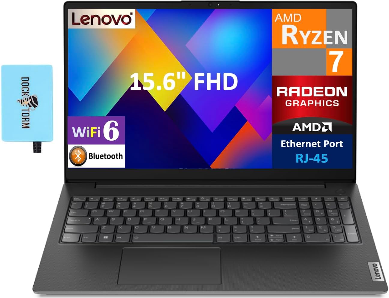 Lenovo V15 Business Laptop with 15.6in FHD Display and Ryzen 7