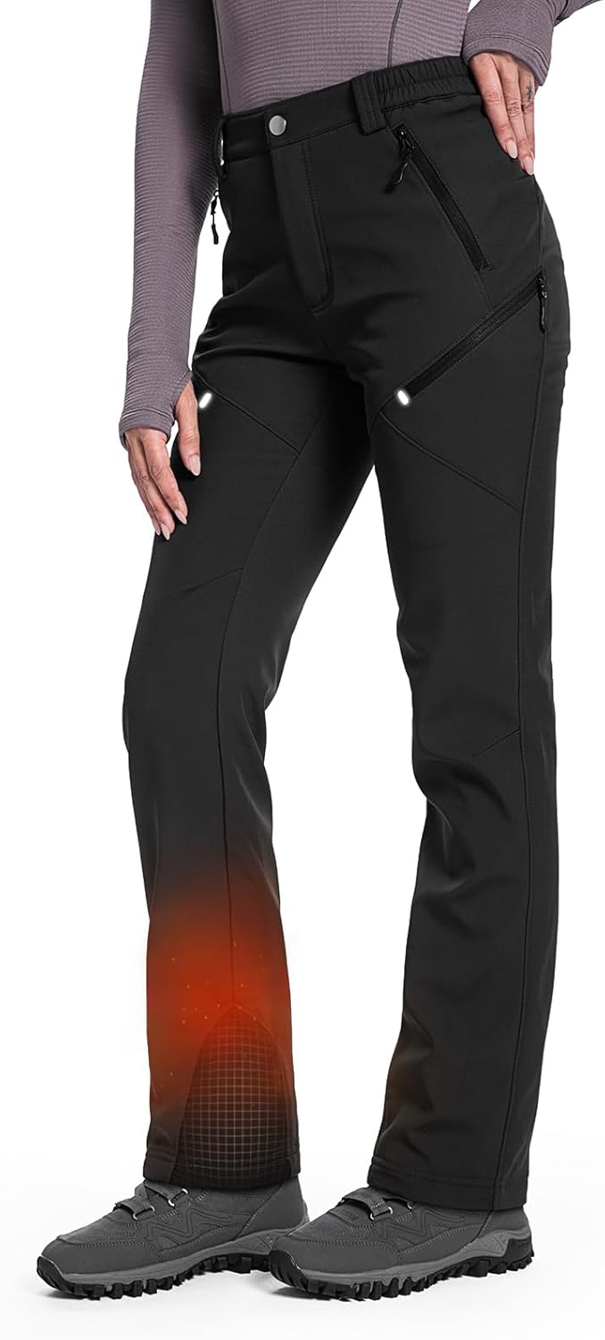 Moosehill Women's Fleece-Lined Hiking Pants for Winter Adventures
