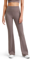 BareFeel Yoga Pants High Waisted Flared Leggings - Soft, Pocketed Fit