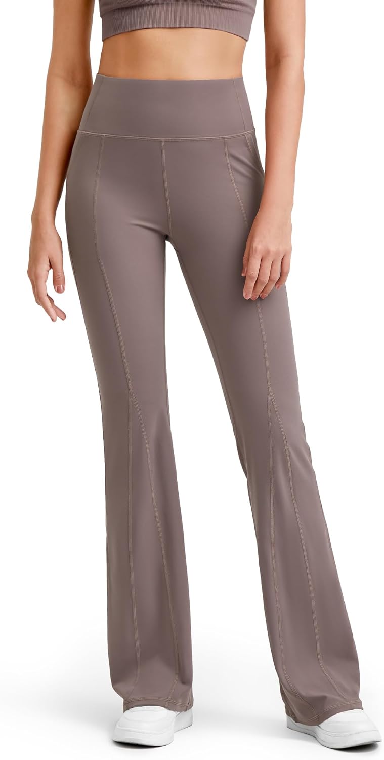 BareFeel Yoga Pants: High Waisted Flared Leggings - Soft, Pockets, Flare, 29/31/33 - G4Free