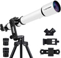 Telescope for Adults High Powered 90mm Refractor - Stable AZ Mount