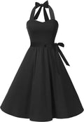 Vintage Polka Audrey Dress 1950s Halter Retro Cocktail Dress Shoes