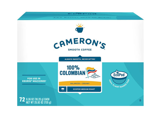 Cameron's Coffee Single Serve Pods for Balanced Colombian Flavor