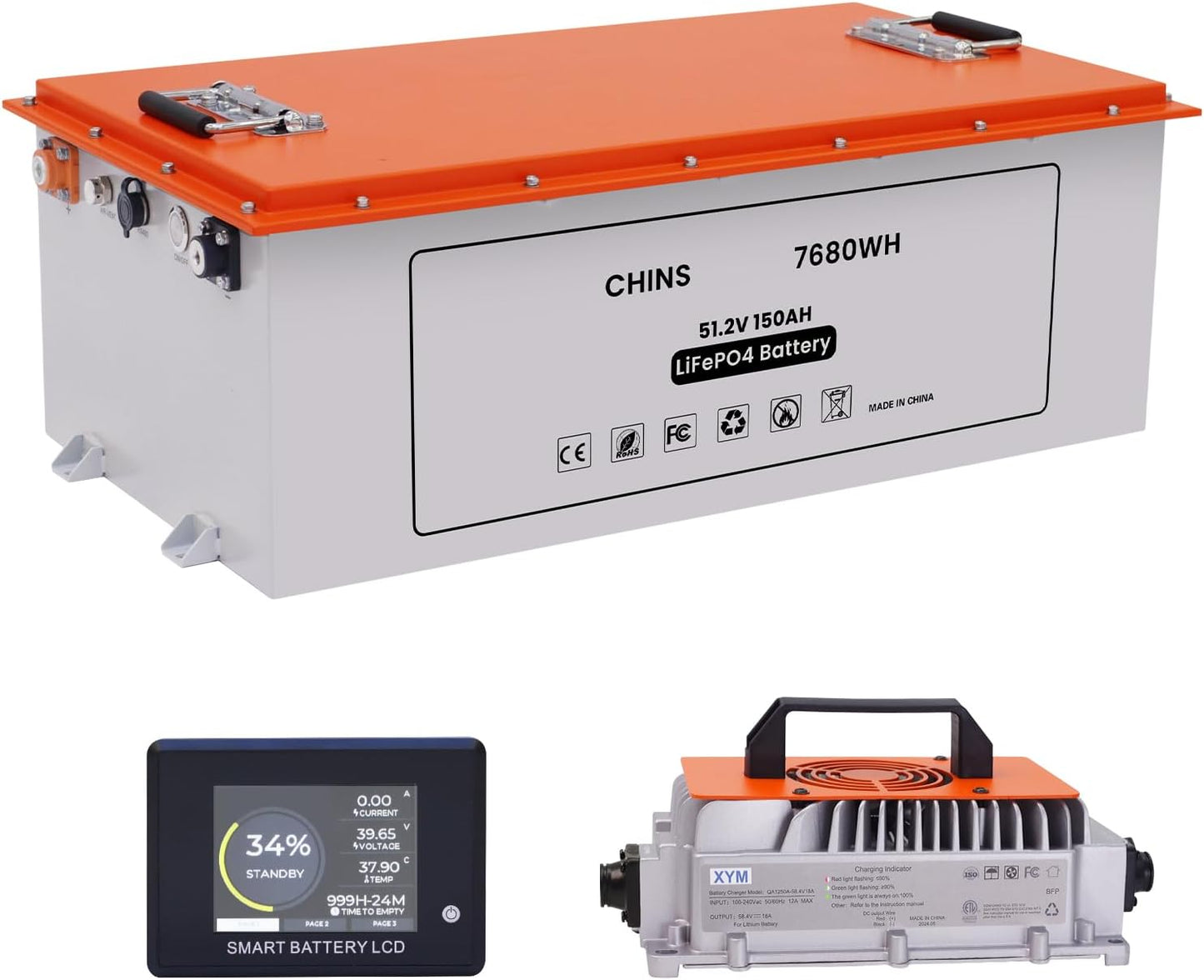 CHINS 48V 150Ah Lithium Battery for Golf Carts and More