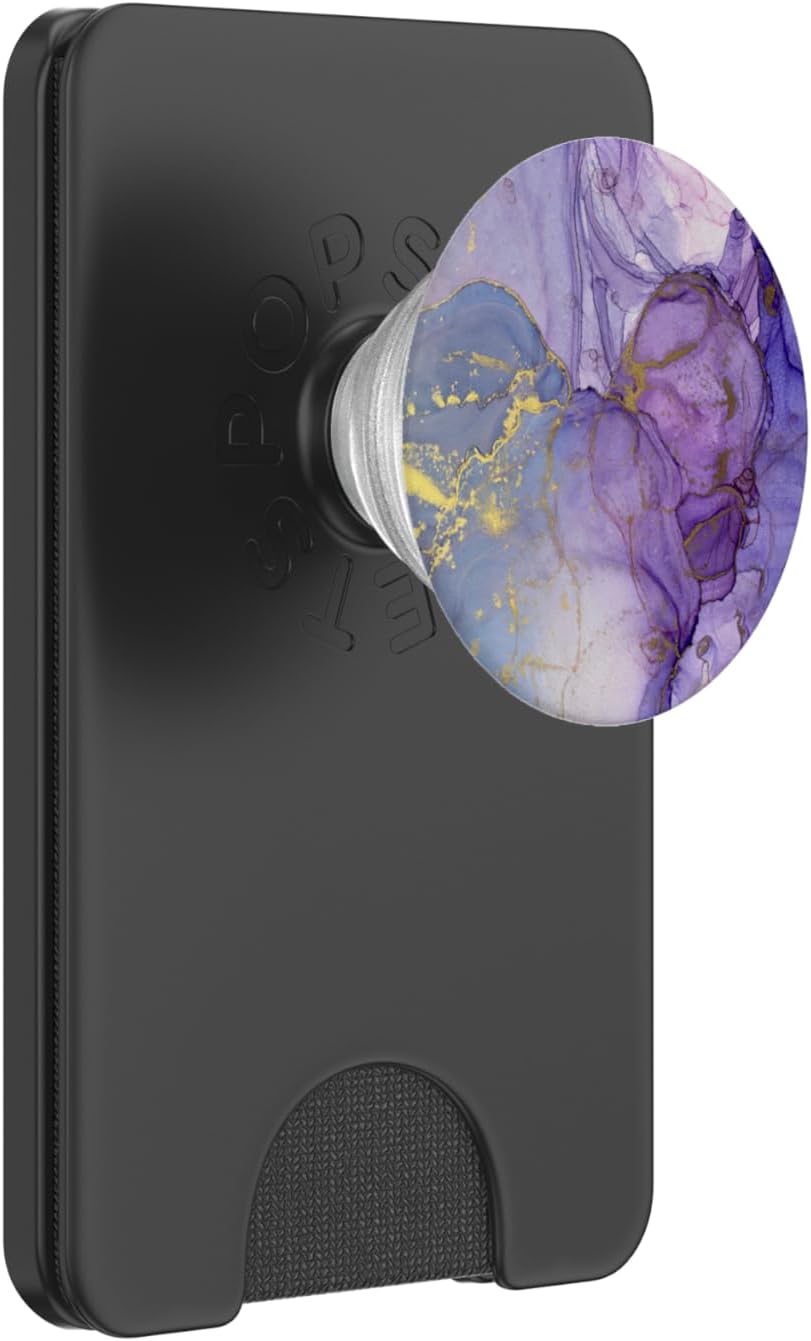 Watercolor Purple Abstract Pattern PopWallet for MagSafe Use