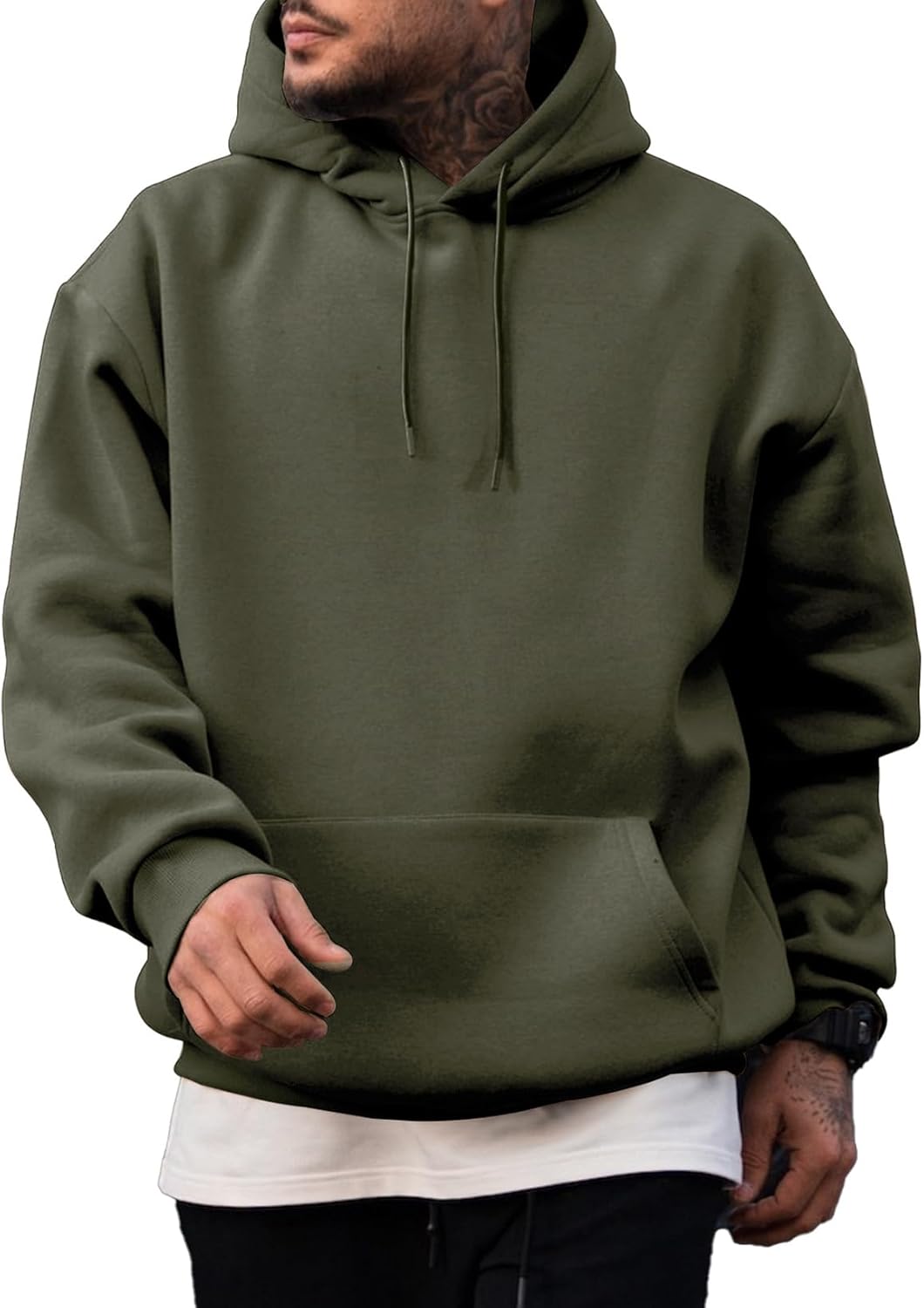 JMIERR Mens Casual Cotton Hooded Sweatshirts for Everyday Wear