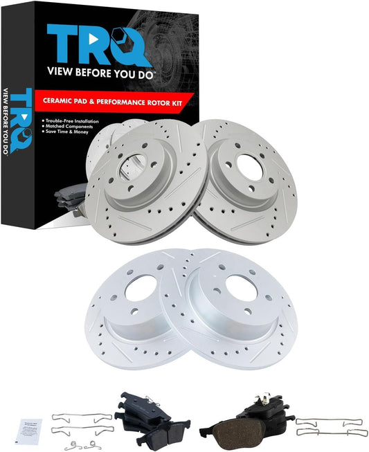 TRQ Performance Brake Pad & Rotor Kit for Ford C-Max & Escape