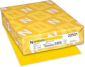 Astrobrights Color Paper Solar Yellow 8.5 x 11 by Neenah