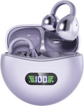 HD Sound Wireless Earbuds - Low Latency, 60H Playback, Water-Resistant - Purple