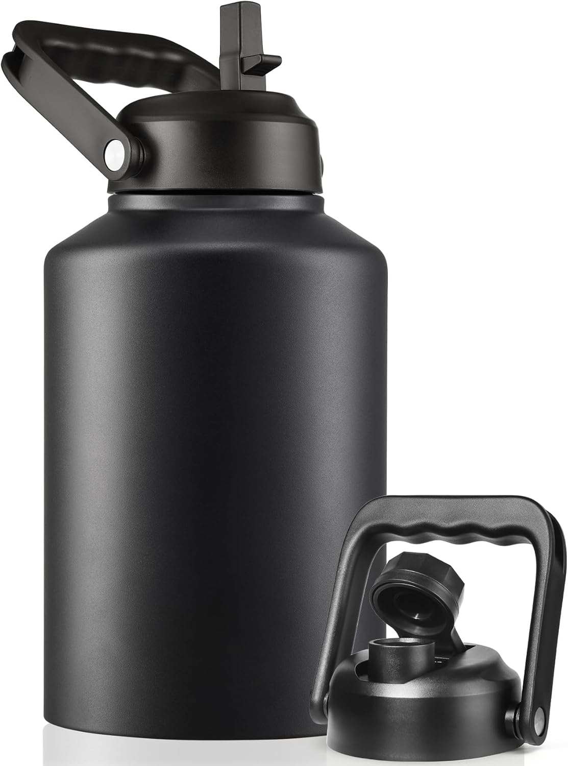 Insulated Gallon Water Bottle Jug with Straw for Hydration