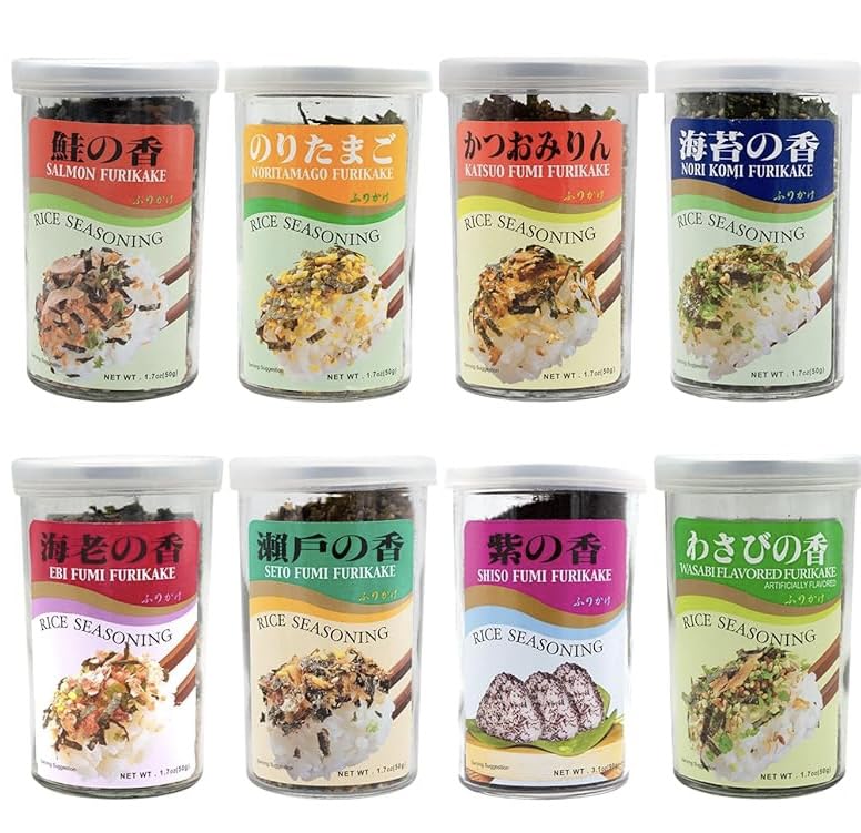 Furikake Rice Seasoning Variety Pack with 8 Unique Flavors