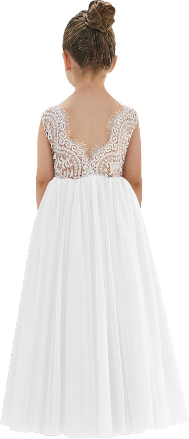 2Bunnies Girl Peony Lace Back A-Line Tutu Flower Dress