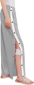 Deyeek Women's Tear Away Pants Side Split Snap Open Bottom Sweatpants